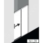 Kermi NICA - Porte de douche L2R 120x200 cm, droite, argent brillant/verre transparent NIL2R12020VPK