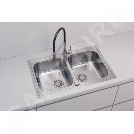 Alveus Line Maxim - Évier 795x505 mm, avec commande du vidage, inox 1092002