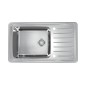 Alveus Galeo - Évier 860x500 mm, avec commande du vidage, inox 1128554