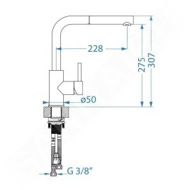 Alveus Zeos Monarch - Mitigeur d’évier avec bec extractible, cuivre 1136502