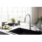 Hansgrohe Aqittura M91 - Mitigeur d'évier avec bec extractible et filtration, sBox, chrome 76826000