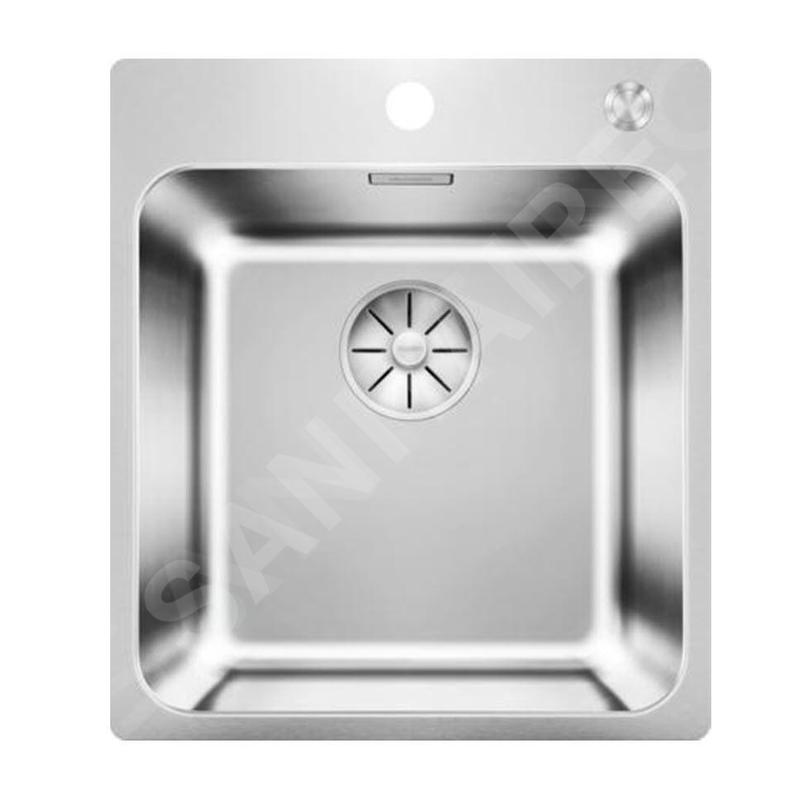 Blanco Solis 400 - Évier 440x500 mm avec commande excentrique PushControl, inox brossé 526119 Blanco Solis 400 - Évier 440x500 mm avec commande excentrique PushControl, inox brossé 526119