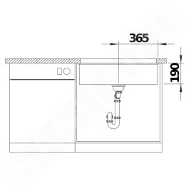 Blanco Rotan 700 - Évier en silgranit, 730x460 mm, café 521349