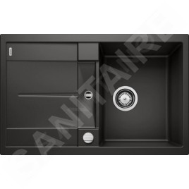 Blanco Metra 45 - Évier en silgranit, 780x500 mm, avec commande de vidage, noir 525914