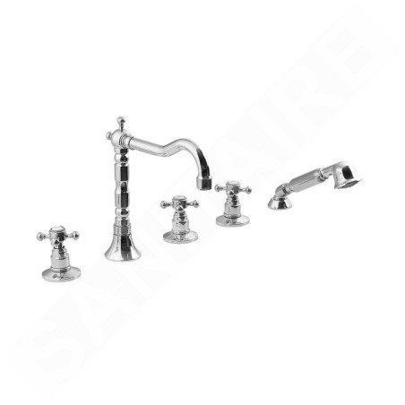 Sapho Antea - Mitigeur pour rebord de baignoire, installation à 5 trous, chrome 3881