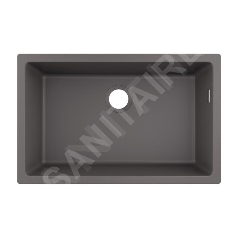 Hansgrohe Éviers - Evier encastré granit S510-U660, pierre grise 43432290 Hansgrohe Éviers - Evier encastré granit S510-U660, pierre grise 43432290