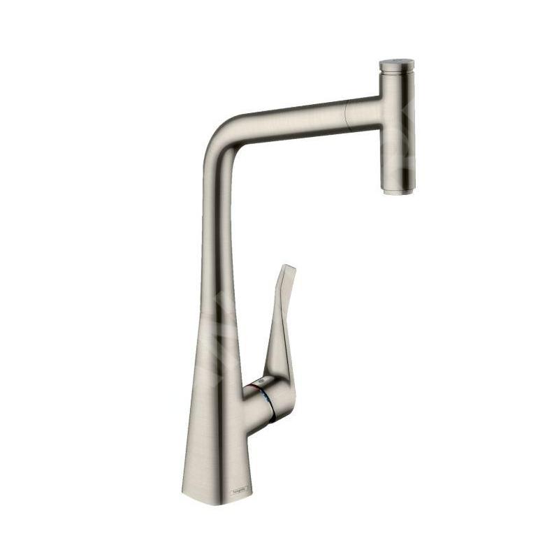 Hansgrohe Metris Select - Mitigeur de cuisine 320 avec sortie extractible, aspect inox 14884800