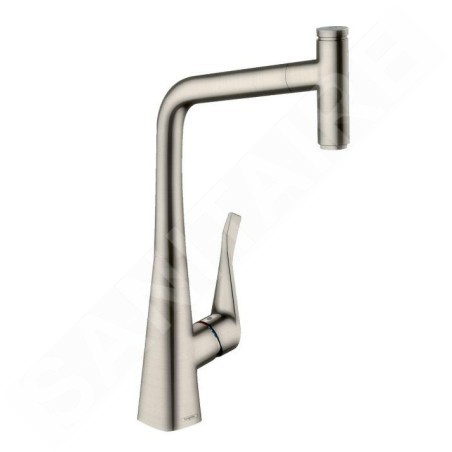 Hansgrohe Metris Select - Mitigeur de cuisine 320 avec sortie extractible, aspect inox 14884800