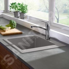 Hansgrohe Éviers - Evier encastré granit S510-F660, béton gris 43313380