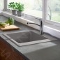 Hansgrohe Éviers - Evier encastré granit S510-F660, béton gris 43313380 Hansgrohe Éviers - Evier encastré granit S510-F660, béton gris 43313380