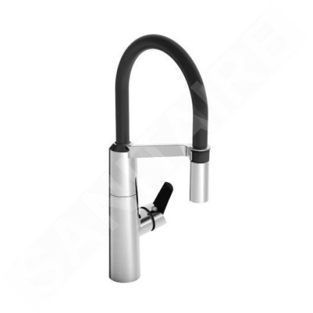 Hansa Fit - Mitigeur d’évier Hybrid, noir/chrome 65282203