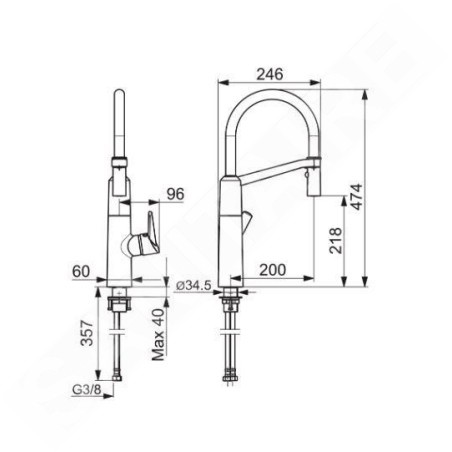 Hansa Fit - Mitigeur d’évier Hybrid, noir/chrome 65282203