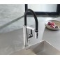 Hansa Fit - Mitigeur d’évier Hybrid, noir/chrome 65282203