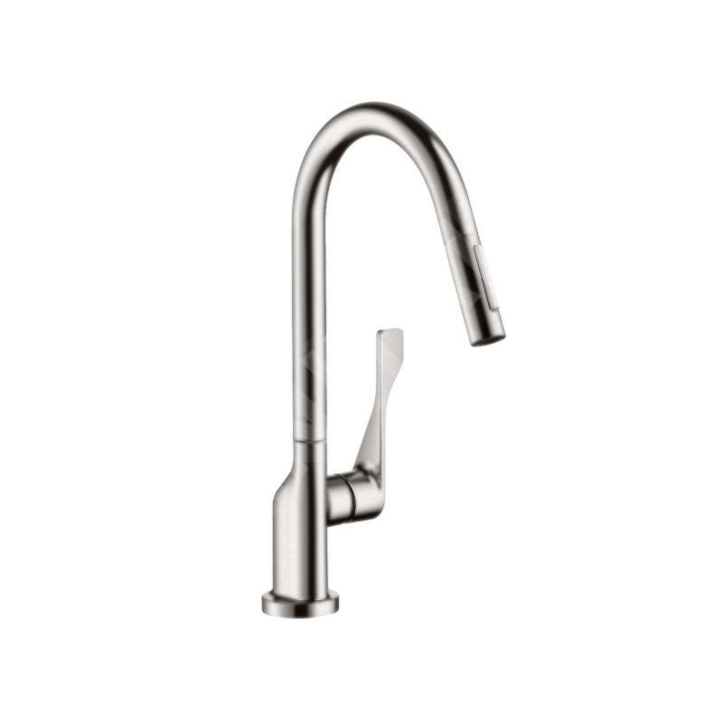 Axor Citterio - Mitigeur d’évier avec douchette extractible, aspect inox 39835800