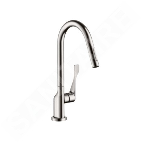Axor Citterio - Mitigeur d’évier avec douchette extractible, aspect inox 39835800