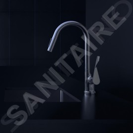 Axor Citterio - Mitigeur d’évier avec douchette extractible, aspect inox 39835800