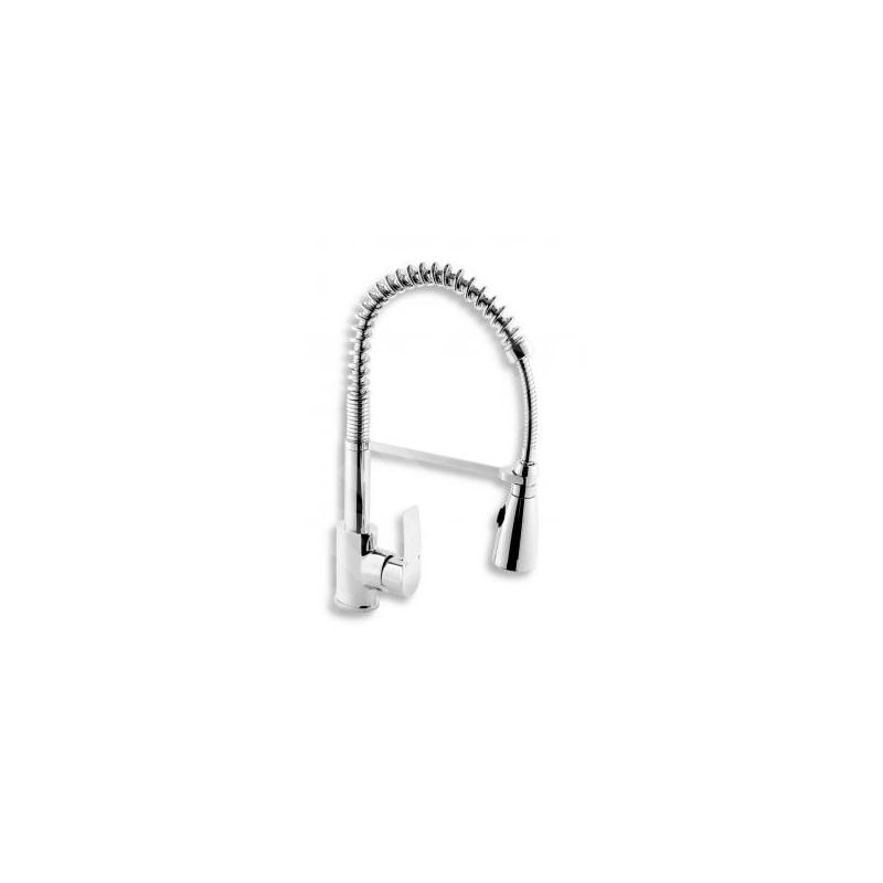 Novaservis Nobless Wat - Robinetterie d’évier avec bras flexible et douchette, chrome 40481,0 Novaservis Nobless Wat - Robinetterie d’évier avec bras flexible et douchette, chrome 40481,0