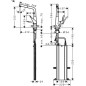 Hansgrohe M71 - Mitigeur d'évier avec bec extractible, sBox, EcoSmart, chrome 73828000