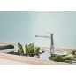 Grohe BauLoop - Mitigeur d'évier avec vanne d'arrêt, chrome 31713000