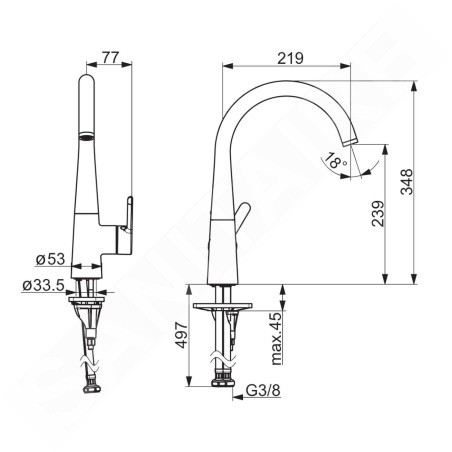 Hansa Designo - Mitigeur d’évier, chrome 51012283