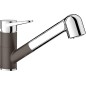 Blanco Wega S - Mitigeur d'évier avec douchette extractible, café / chrome 526424