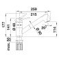 Blanco Wega S - Mitigeur d'évier avec douchette extractible, café / chrome 526424
