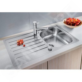 Blanco Lantos 45 - Évier, 860x500 mm, avec commande de vidage, inox brossé 519707