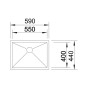 Blanco Zerox 550 - Évier, 590x440 mm, inox 521591 Blanco Zerox 550 - Évier, 590x440 mm, inox 521591