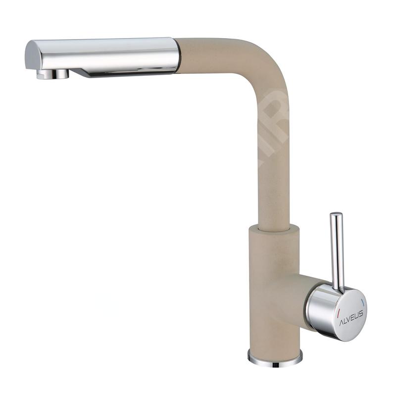 Alveus Siros - Mitigeur d'évier avec bec extractible, beige / inox 1129045