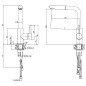 Alveus Siros - Mitigeur d'évier avec bec extractible, beige / inox 1129045