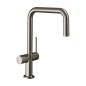 Hansgrohe M54 - Mitigeur d'évier Talis U 220, avec vanne d'arrêt, aspect de l'inox 72807800