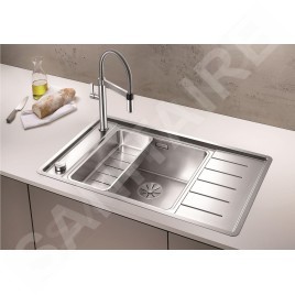 Blanco Andano - Sink 860x500 mm avec commande excentrique et un bol inox 523002