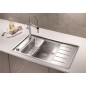 Blanco Andano - Sink 860x500 mm avec commande excentrique et un bol inox 523002 Blanco Andano - Sink 860x500 mm avec commande excentrique et un bol inox 523002