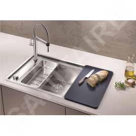 Blanco Andano - Sink 860x500 mm avec commande excentrique et un bol inox 523002