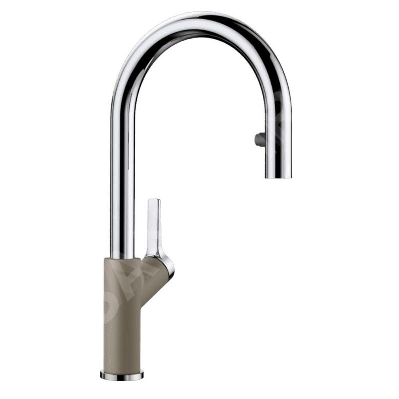 Blanco Carena S - Mitigeur d'évier avec bec extractible, tartufo/chrome 521376