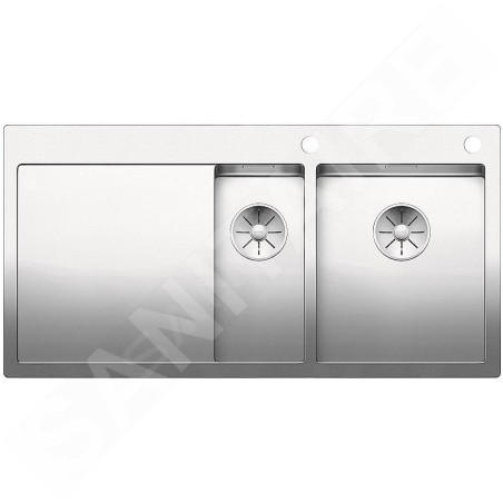 Blanco Claron 6 - Évier 1000x510 mm avec commande excentrique PushControl et égouttoir, inox 521645