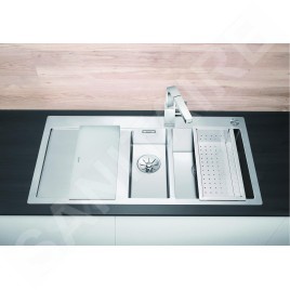 Blanco Claron 6 - Évier 1000x510 mm avec commande excentrique PushControl et égouttoir, inox 521645