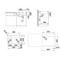 Blanco Solis 340/180 - Évier, 585x440 mm, inox brossé 526131 Blanco Solis 340/180 - Évier, 585x440 mm, inox brossé 526131