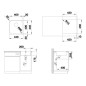 Blanco Supra 400 - Évier, 440x440 mm, inox brossé 526350 Blanco Supra 400 - Évier, 440x440 mm, inox brossé 526350