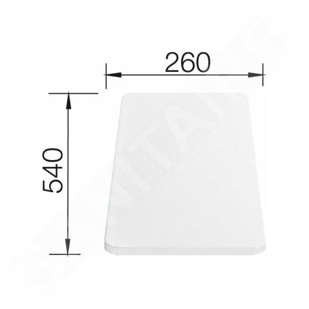 Blanco Accessoires - Planche à découper Lago 540x260 mm, blanc 210521