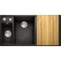 Blanco Axia III 6 - Évier en silgranit 1000x510 mm, avec commande de vidage et accessoires, noir 525849