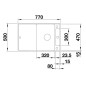 Blanco Axia III 45 - Évier en silgranit, 770x500 mm, avec accessoires, InFino, noir 525842