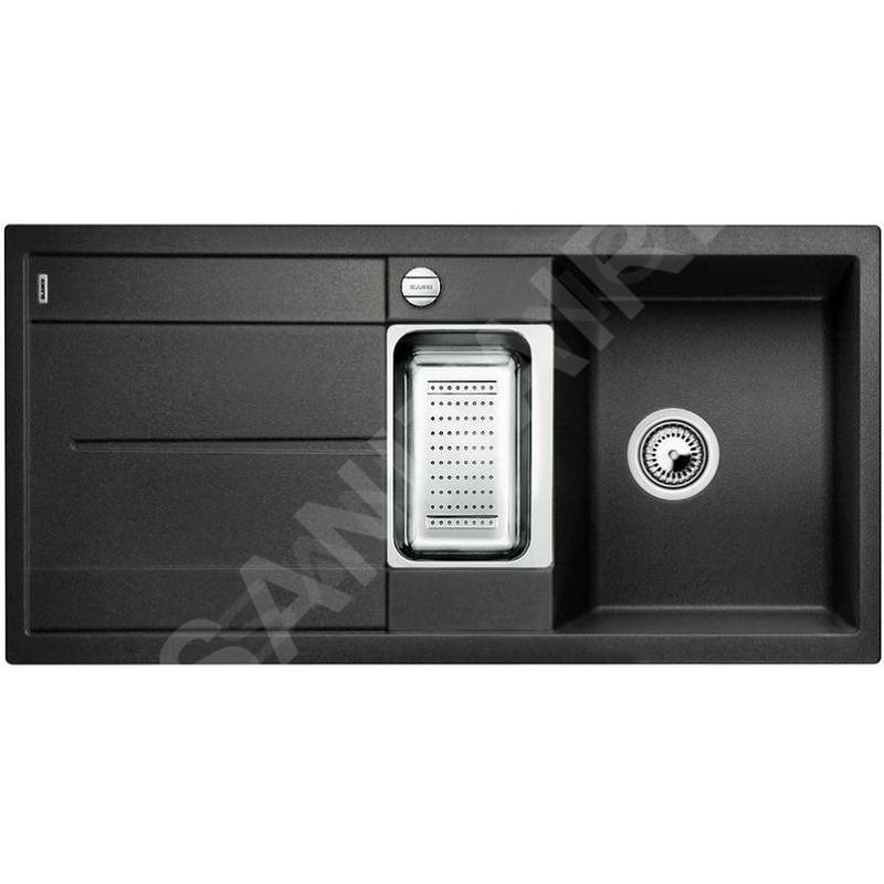 Blanco Metra 6 - Évier en silgranit, 990x490 mm, avec commande de vidage et accessoires, noir 525929