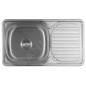 Aqualine Éviers - Evier 760x420 mm, acier inoxydable AQ7642B Aqualine Éviers - Evier 760x420 mm, acier inoxydable AQ7642B