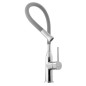 Sapho Robinetterie - Mitigeur d'évier Sili avec bras flexible, argent/chrome SR414