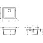 Hansgrohe Éviers - Evier encastré granit S510-U450, pierre grise 43431290 Hansgrohe Éviers - Evier encastré granit S510-U450, pierre grise 43431290