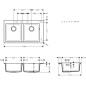 Hansgrohe Éviers - Evier encastré granit S510-F770, graphite noir 43316170 Hansgrohe Éviers - Evier encastré granit S510-F770, graphite noir 43316170