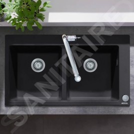 Hansgrohe Éviers - Evier encastré granit S510-F770, graphite noir 43316170