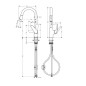 Hansgrohe Focus M42 - Mitigeur d’évier M429-H220 avec douchette extractible, design : inox 71800800