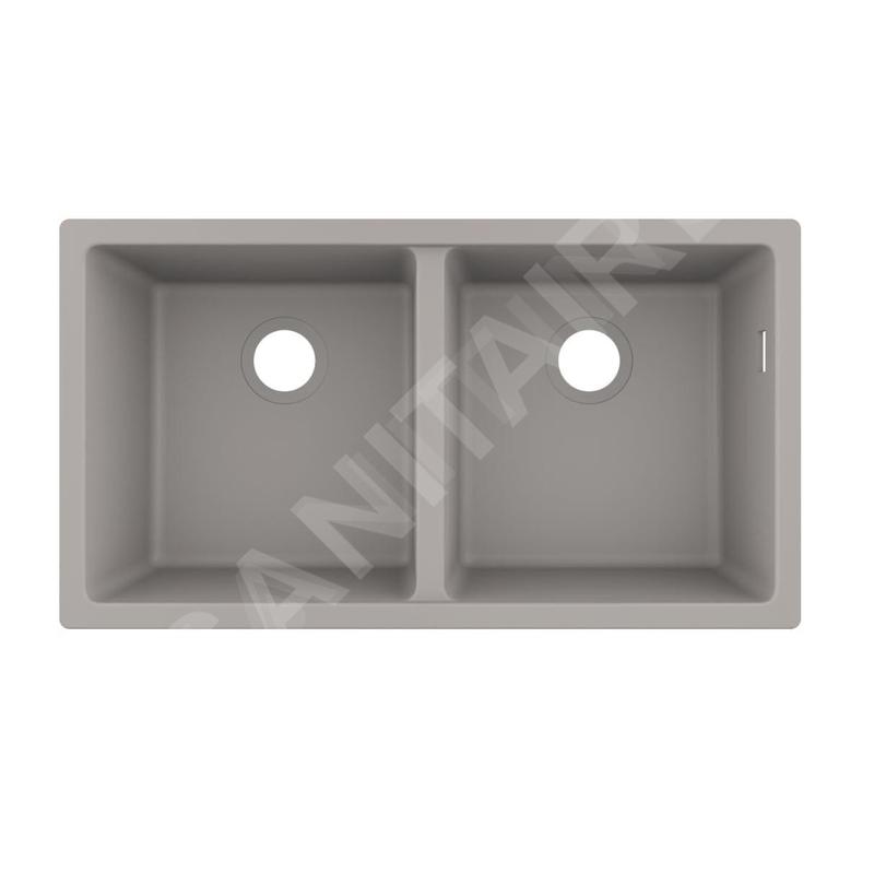 Hansgrohe Éviers - Evier encastré granit S510-U770, béton gris 43434380